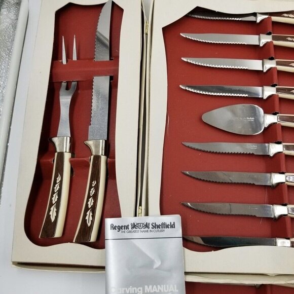 Vintage Regent Sheffield Stainless Steel Cutlery Treasure Chest Kitchen Knives - Picture 6 of 8